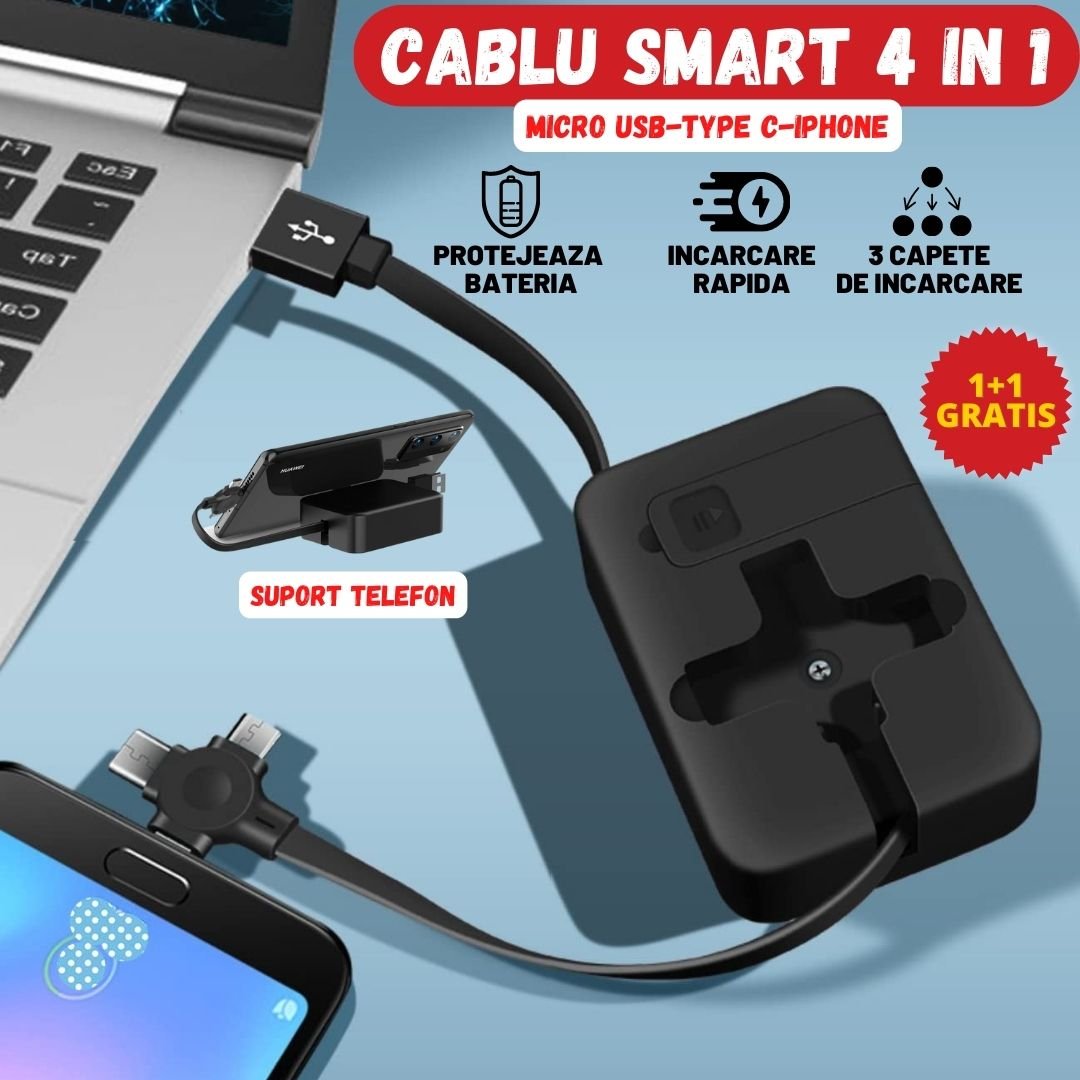 1+1 GRATIS CABLU SMART 4 IN 1