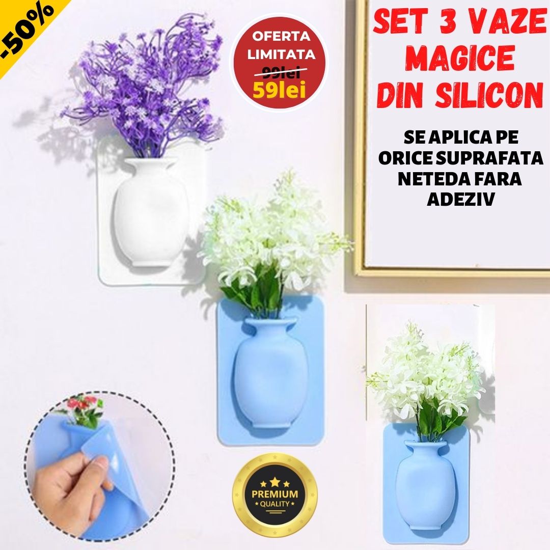 SET 3 VAZE MAGICE DIN SILICON