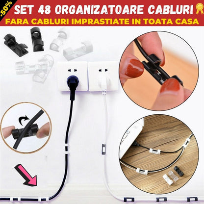 SET 48 ORGANIZATOARE CABLURI