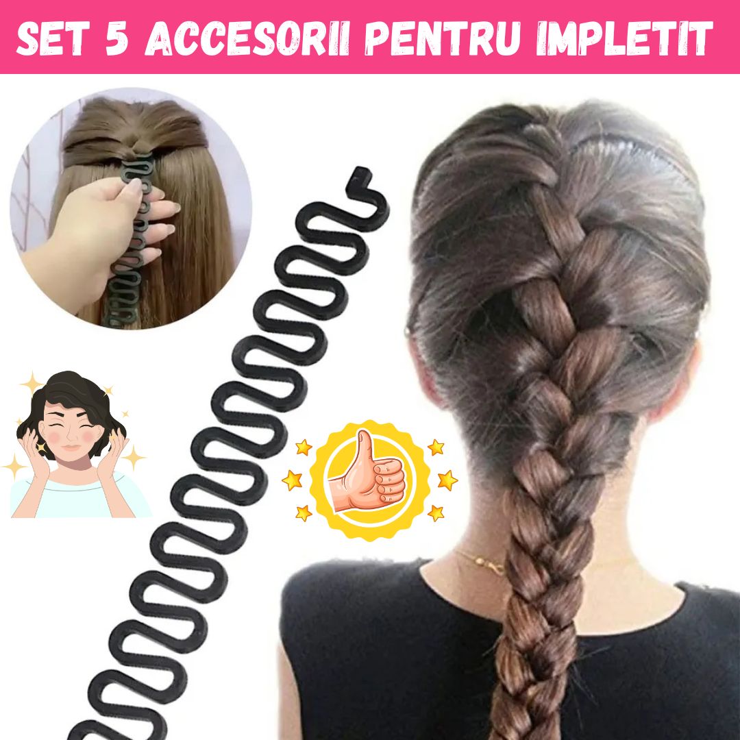 SET 5 ACCESORII PENTRU IMPLETIT PARUL