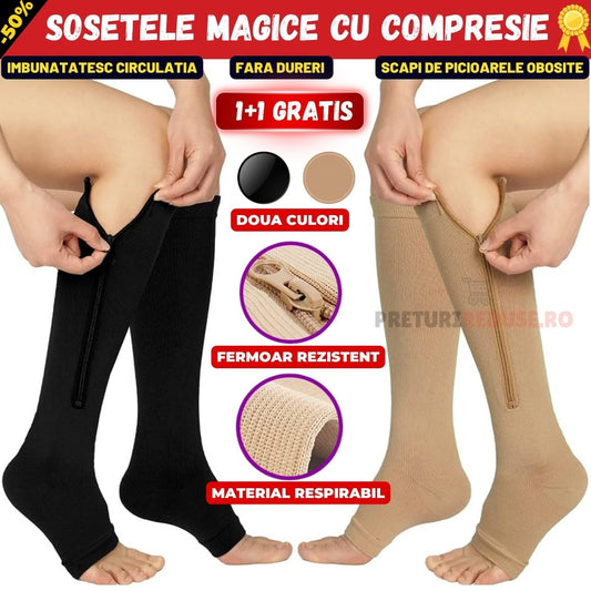 1+1 GRATIS SOSETE MAGICE CU COMPRESIE (doua perechi)