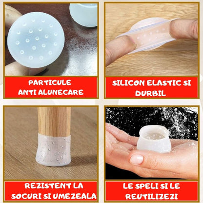 SET 20 PROTECTII SILICON PENTRU SCAUNE SI MESE